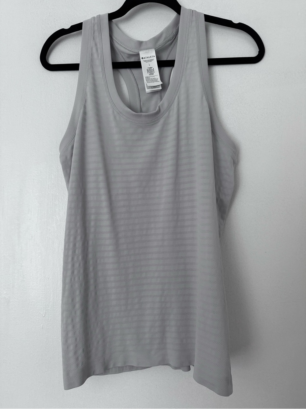 Athleta Light Gray Textured Racerback Tank